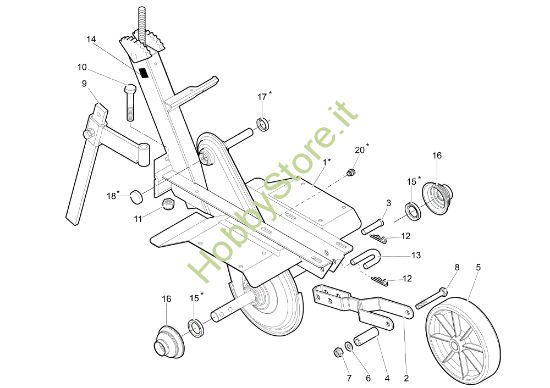 Picture of Telaio (Manubrio registrabile) MH 180R Motozappa