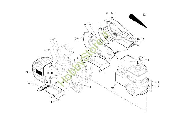 Picture of Cofanature MH 180R Motozappa