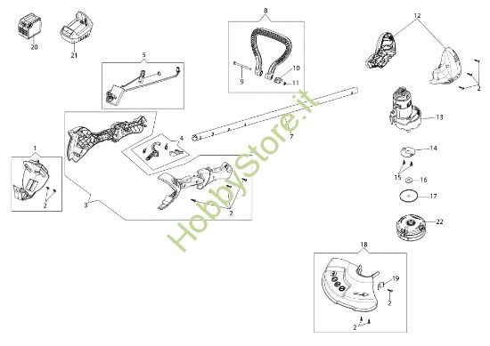 Picture of Esploso completo BCi 30 Decespugliatore
