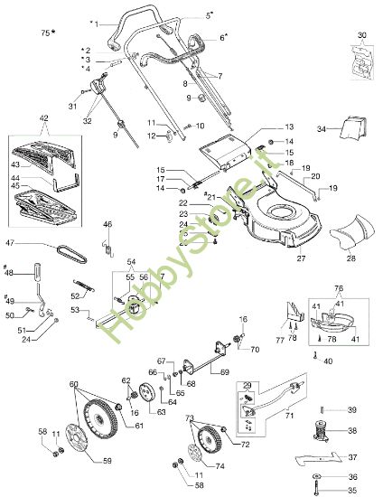 Picture of Esploso completo GV 53 TK ALL ROAD 3 (K655) EURO 5 Rasaerba