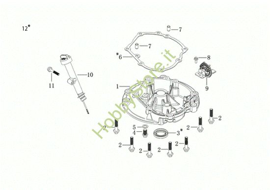 Picture of Coperchio basamento MAX 53 TK ALLROAD ALUMINIUM (K805) EURO 5 Rasaerba