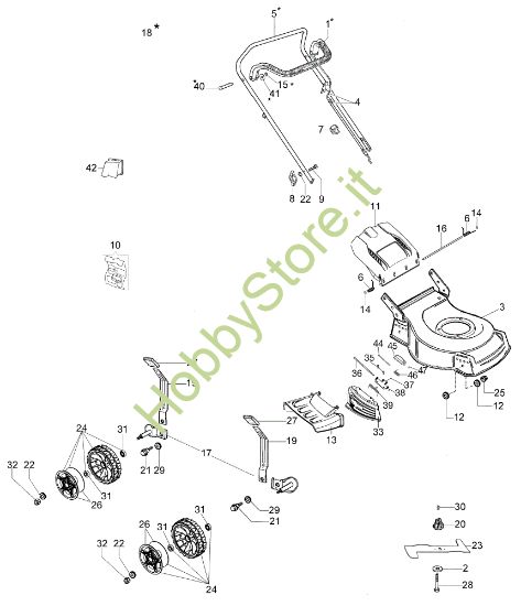 Picture of Esploso completo G 53 PK COMFORT SD (K 805) EURO 5 Rasaerba