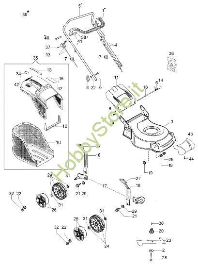 Picture of Esploso completo G 44 PB COMFORT PLUS EURO 5 Rasaerba