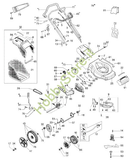 Picture of Esploso G 48 TBR ALLROAD PLUS 4 EURO 5 Rasaerba