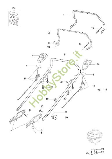 Picture of Manubrio LUX 55 TBI EURO 5 Rasaerba