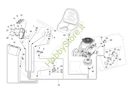 Picture of Impianto elettrico MISTRAL 72/12,5 K H (3in1) (K1250) EURO 5 Trattorino