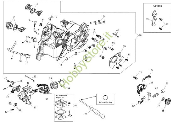 Picture of Basamento GSH 400 (Euro 2) Motosega