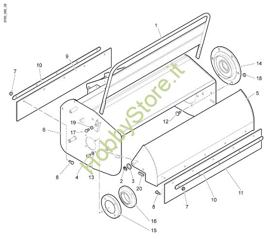 Picture of Cofano di protezione (Rotore) WB 65 (K1100 H) Trinciasamenti