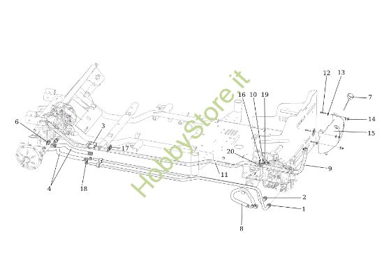 Picture of Circuito idraulico APACHE 92 4x4 EVO Cat.2020 Trattorino