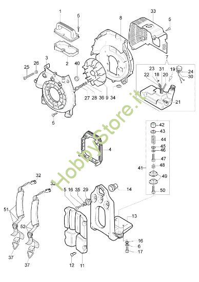 Picture of Telaio e gruppo ventola BV 163 Soffiatore