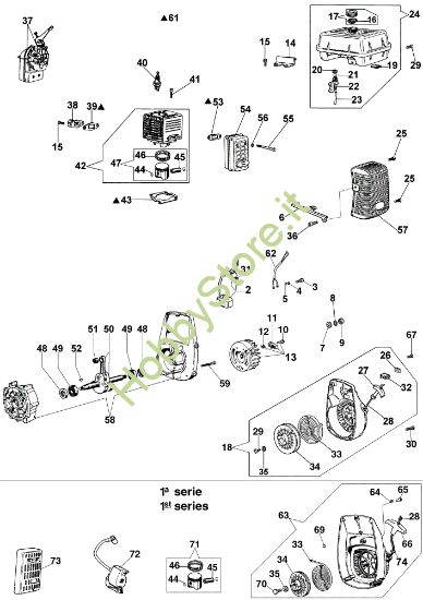 Picture of Avviamento e motore SC 23 Motopompa