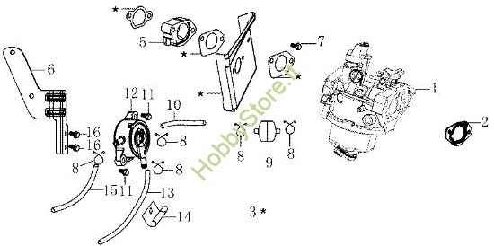 Picture of Carburatore OM 106/16 KH (K1600AVD - EURO5) Cat. 2021 Trattorino