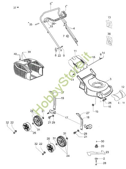 Picture of Esploso completo G 44 PK COMFORT (K450) Rasaerba