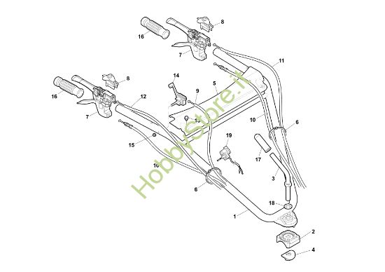 Picture of Manubrio completo WB50 (K800H) Trinciasamenti