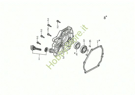 Picture of Coperchio basamento MOTORE K800 H (EURO 5) Motore K800 H (EURO 5)