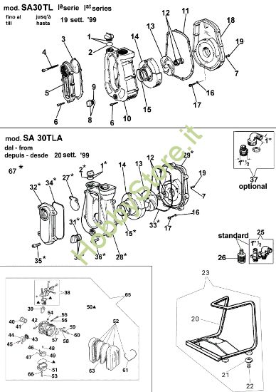 Picture of Gruppo pompa e carburatore SA 30 TL Motopompa