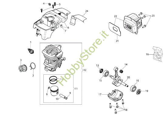 Picture of Motore GS 451 (Euro 2) 50Y Motosega
