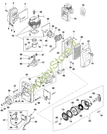 Picture of Avviamento e motore AM 163 Atomizzatore