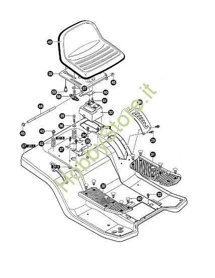 Picture of Gruppo telaio posteriore (2/2) MARATHON 12.5 - (1°Sr.) Trattorino - 1ª serie (fino a Settembre 98)
