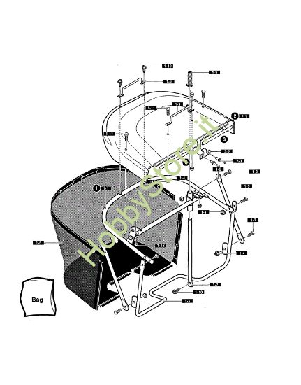 Picture of Sacco raccoglierba MARATHON 12.5 - (1°Sr.) Trattorino - 1ª serie (fino a Settembre 98)