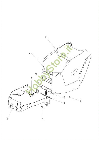 Picture of Cofano (2/2) OM 92/16KH EXLUSIVE (K1600AVD) Cat. 2022 (VICTUS) <!>Trattorino