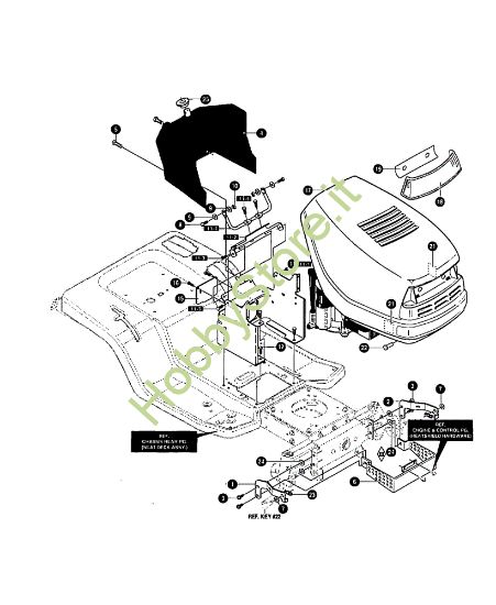 Picture of Cofano anteriore MARATHON 15.5 - (2°Sr.) Trattorino - 2ª serie (da Ottobre 98)