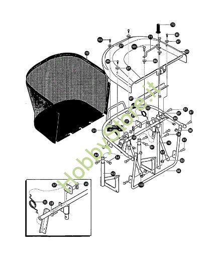 Picture of Gruppo telaio posteriore (2/2) MARATHON 15.5 - (2°Sr.) Trattorino - 2ª serie (da Ottobre 98)