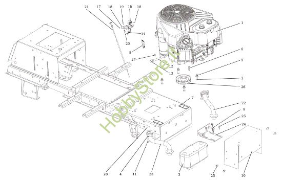 Picture of Motore OM 106/24 KH (K2400AVD V-Twin - EURO5) Cat. 2023 Trattorino