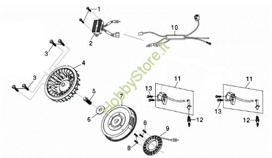 Picture of Volano e bobina OM 106/24 KH (K2400AVD V-Twin - EURO5) Cat. 2023 Trattorino