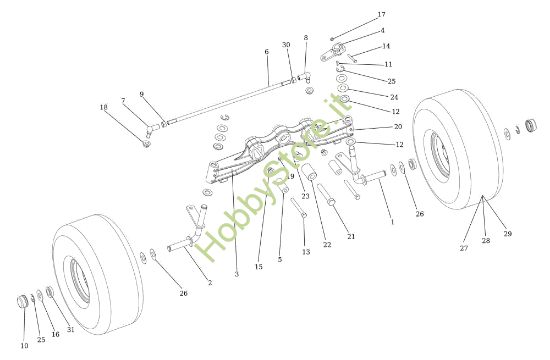 Picture of Assale anteriore OM 107 L/16 KH (K1600AVD - EURO5) Cat. 2023 Trattorino