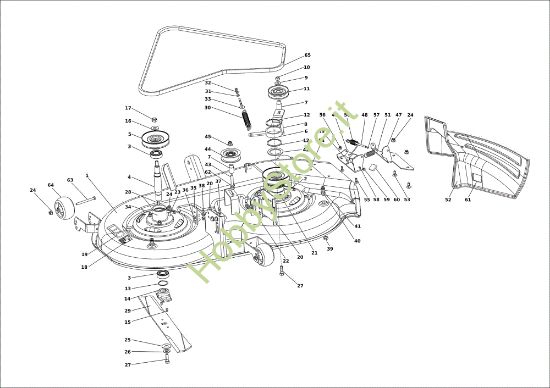 Picture of Piatto di taglio (1/2) OM 107 L/16 KH (K1600AVD - EURO5) Cat. 2023 Trattorino