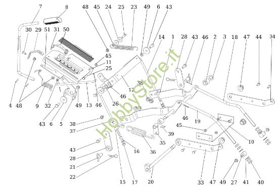 Picture of Regolazione piatto di taglio OM 124/22 HP Cat. 2023 Trattorino