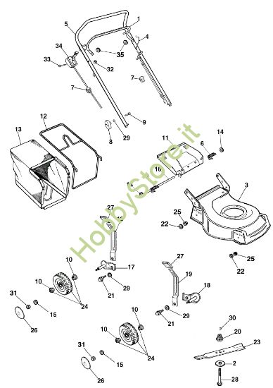 Picture of Esploso completo G 48 PH Rasaerba