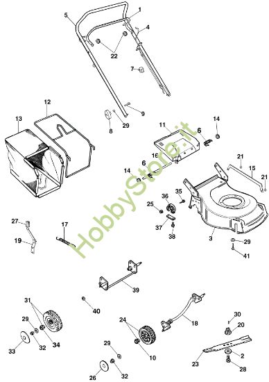 Picture of Esploso G 44 PBC Rasaerba