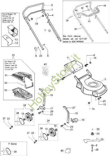 Picture of Esploso completo G 48 PB Rasaerba