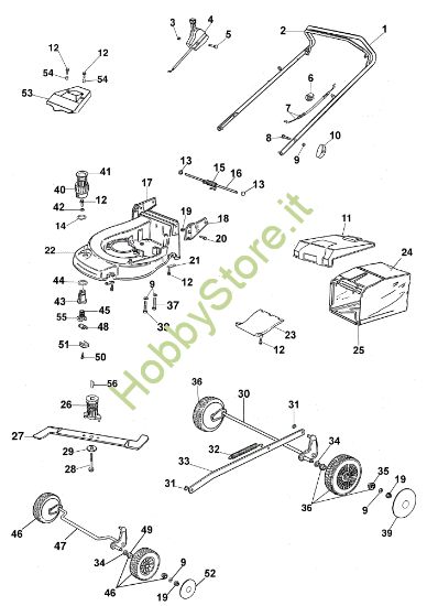 Picture of Esploso completo MAX 48 PBQ Rasaerba