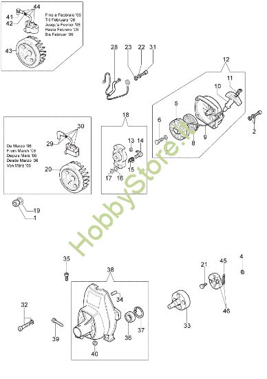 Picture of Avviamento e frizione 755 MASTER Decespugliatore