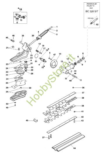 Picture of Esploso completo EH 50 Accessorio tagliasiepi