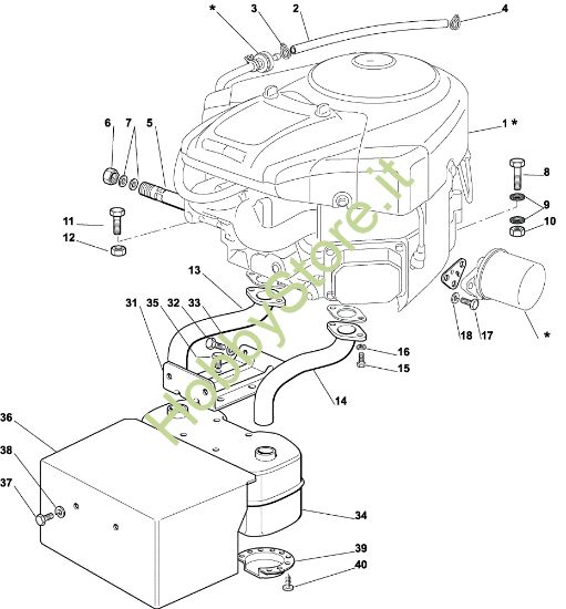 Picture of Motore OM 122C/22H Cat.2001 Trattorino