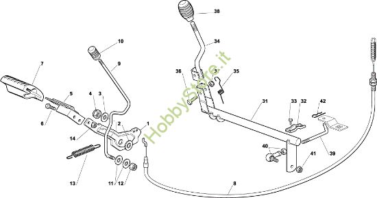 Picture of Comando freno e comando cambio OM 63C/6,5M Cat. 2001/2002 Trattorino