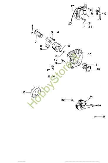 Picture of Frizione e accensione 727 D Decespugliatore