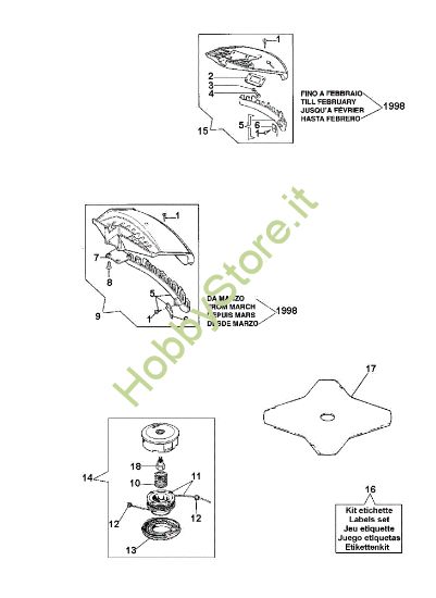 Picture of Testine nylon e protezione 727 D Decespugliatore