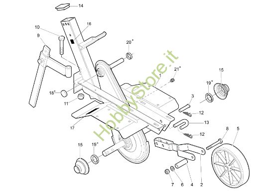 Picture of Telaio (Manubrio fisso) MH 160 (EN709) Motozappa
