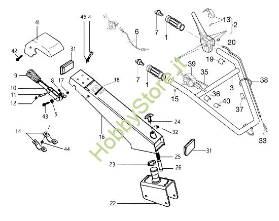 Picture of Stegole e comandi MH 210R (EN709) Motozappa