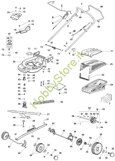 Picture of Esploso (Fino a Maggio '07) MAX 53 TBXM Plus-Cut Rasaerba