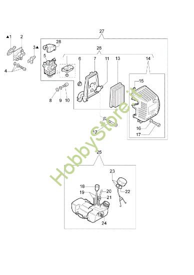 Picture of Serbatoio e filtro aria 446 BP Ergo Decespugliatore