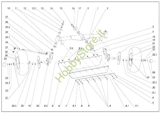 Picture of Assale anteriore APACHE 92 Cat.2005 Trattorino