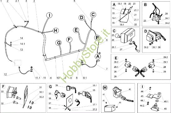 Picture of Parti elettriche APACHE 92 Cat.2005 Trattorino