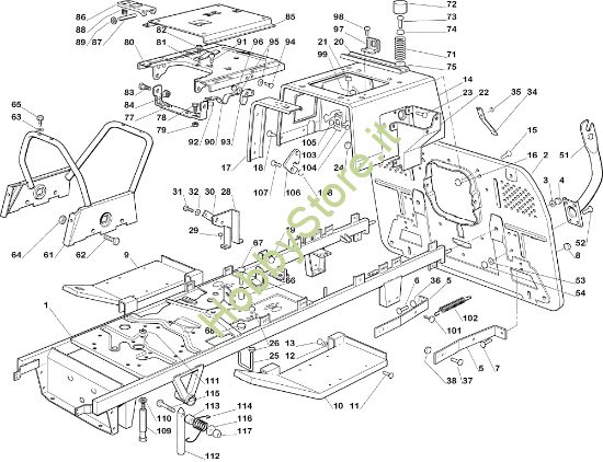 Picture of Telaio OM 102C/15,5H Cat.2005 Trattorino