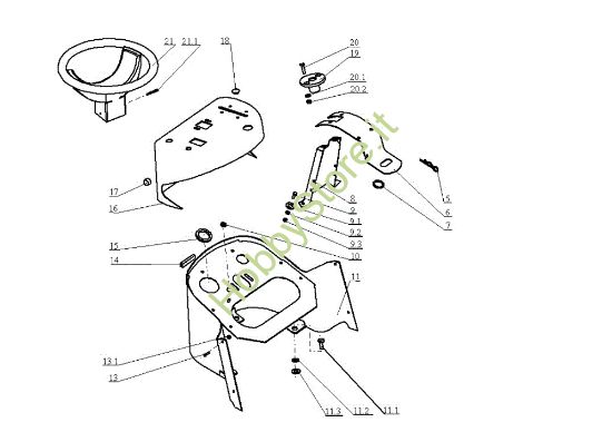 Picture of Cruscotto OM 104J/15,5H Cat.2005 Trattorino